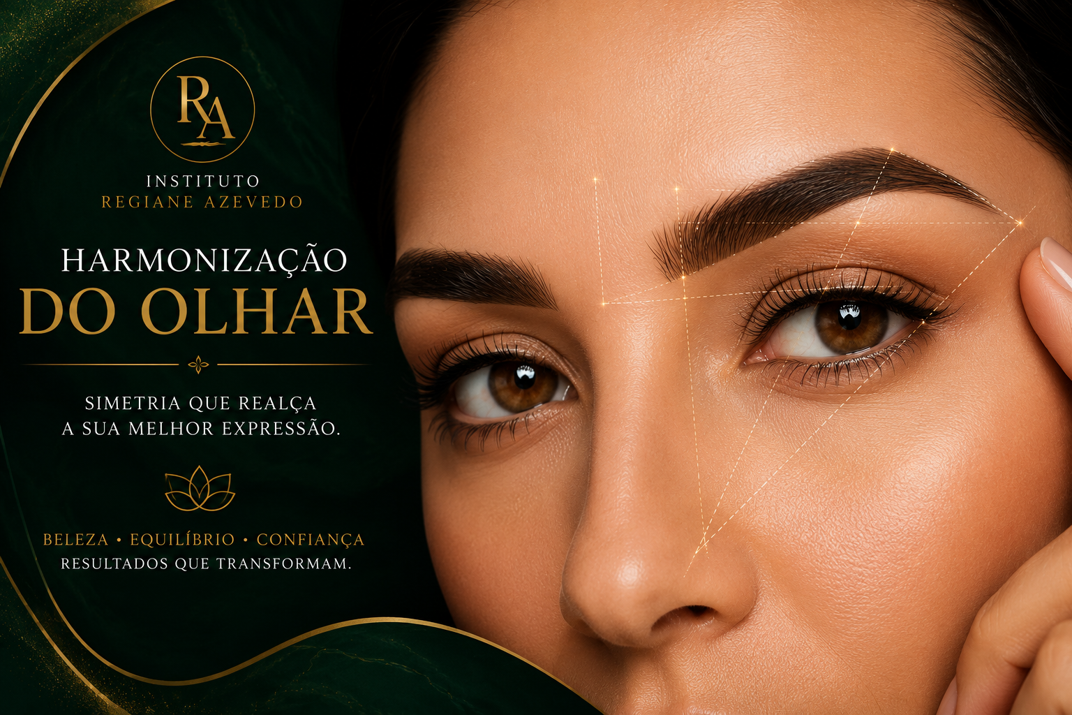 Harmonização do olhar — sobrancelhas desenhadas à medida
